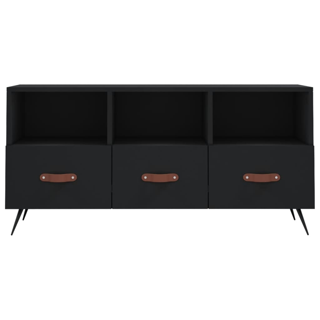 TV Cabinet 102x36x50 cm Engineered Wood Black