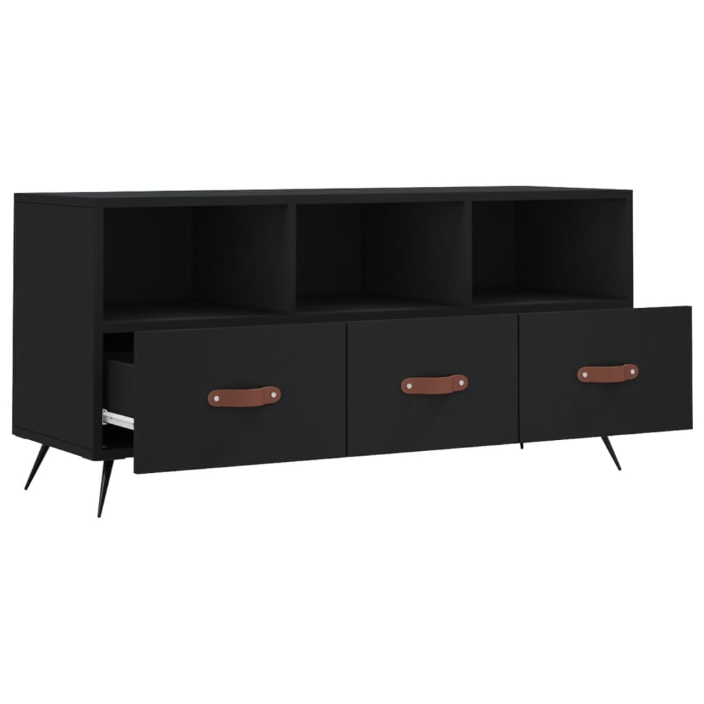TV Cabinet 102x36x50 cm Engineered Wood Black
