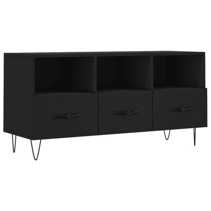 vidaXL TV Cabinet Black 102x36x50 cm Engineered Wood