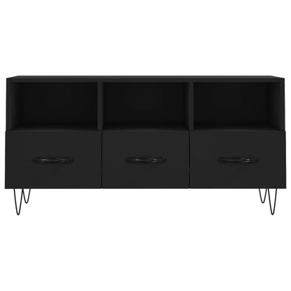 vidaXL TV Cabinet Black 102x36x50 cm Engineered Wood