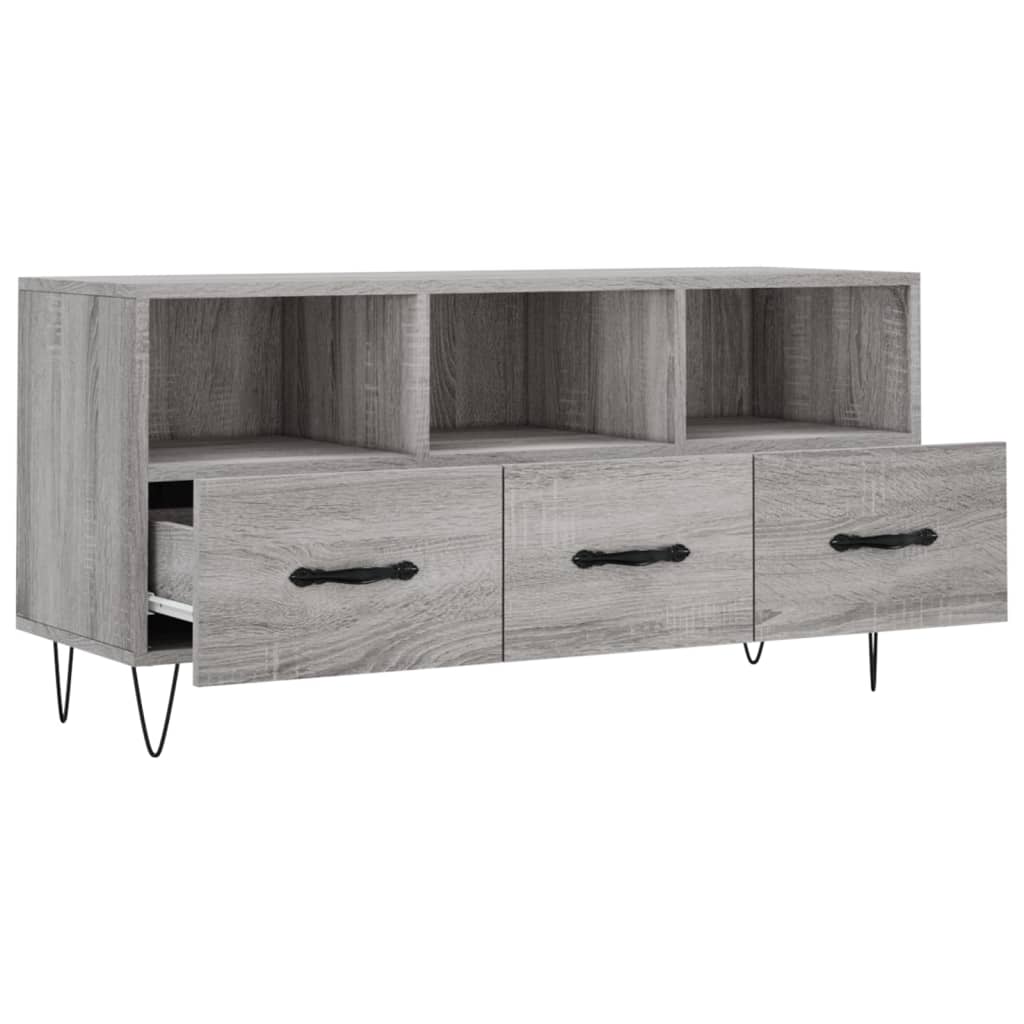 vidaXL TV Cabinet Grey Sonoma 102x36x50 cm Engineered Wood