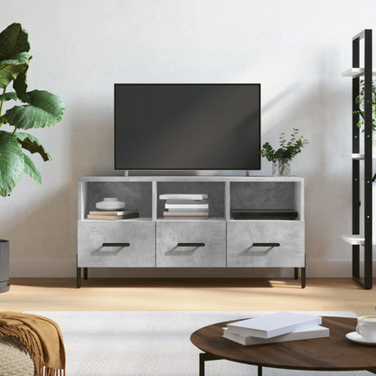 vidaXL TV Cabinet Concrete Grey 102x36x50 cm Engineered Wood