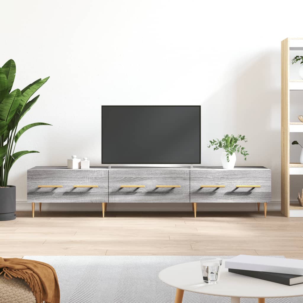 vidaXL TV Cabinet Grey Sonoma 150x36x30 cm Engineered Wood