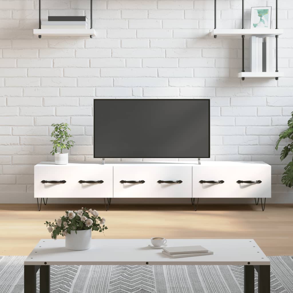 TV Cabinet 150x36x30 cm Engineered Wood White