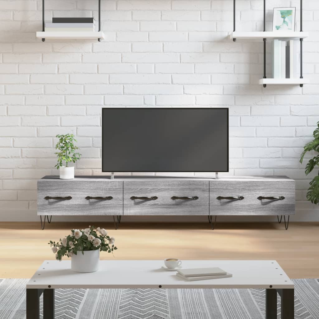 TV Cabinet 150x36x30 cm Engineered Wood Grey sonoma