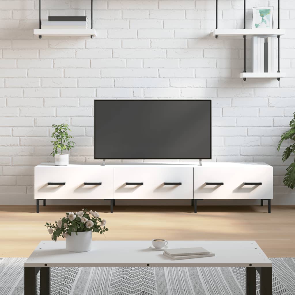 TV Cabinet 150x36x30 cm Engineered Wood White