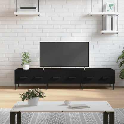 TV Cabinet 150x36x30 cm Engineered Wood Black
