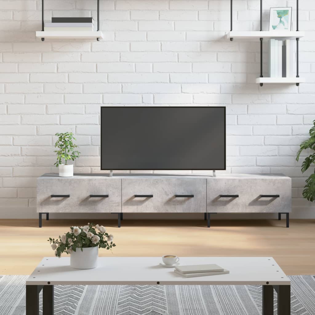 TV Cabinet 150x36x30 cm Engineered Wood Concrete grey