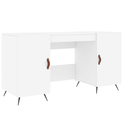 Desk 140x50x75 cm Engineered Wood White