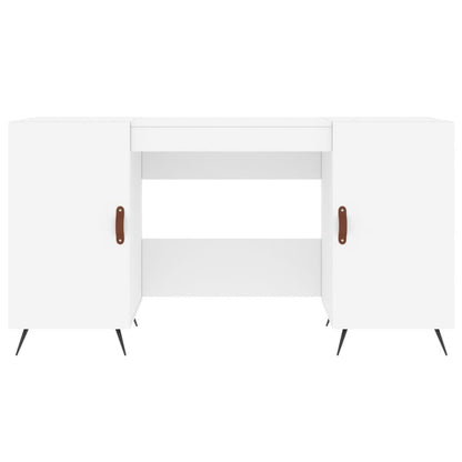 Desk 140x50x75 cm Engineered Wood White