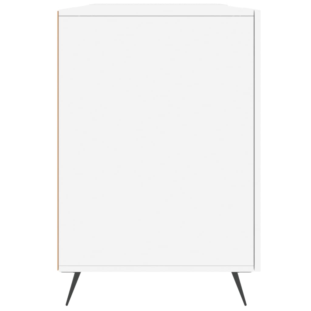 Desk 140x50x75 cm Engineered Wood White