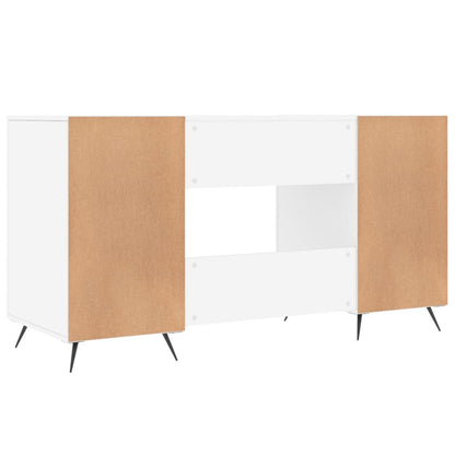 Desk 140x50x75 cm Engineered Wood White
