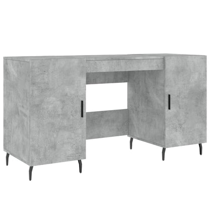 Desk 140x50x75 cm Engineered Wood Concrete grey