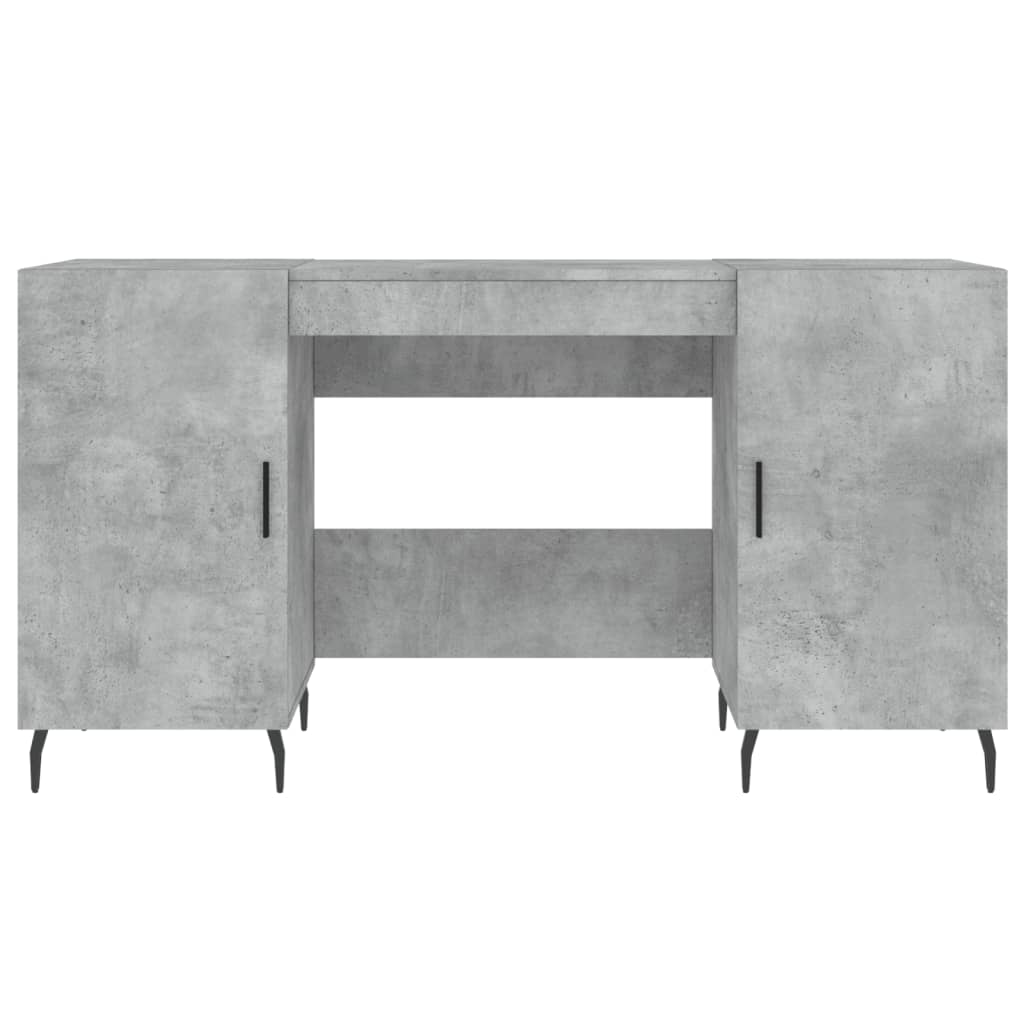 Desk 140x50x75 cm Engineered Wood Concrete grey