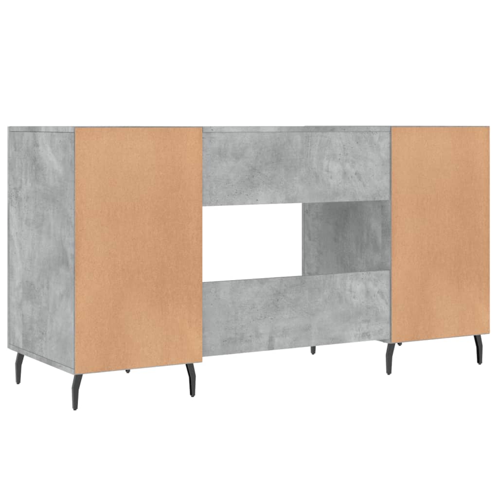 Desk 140x50x75 cm Engineered Wood Concrete grey