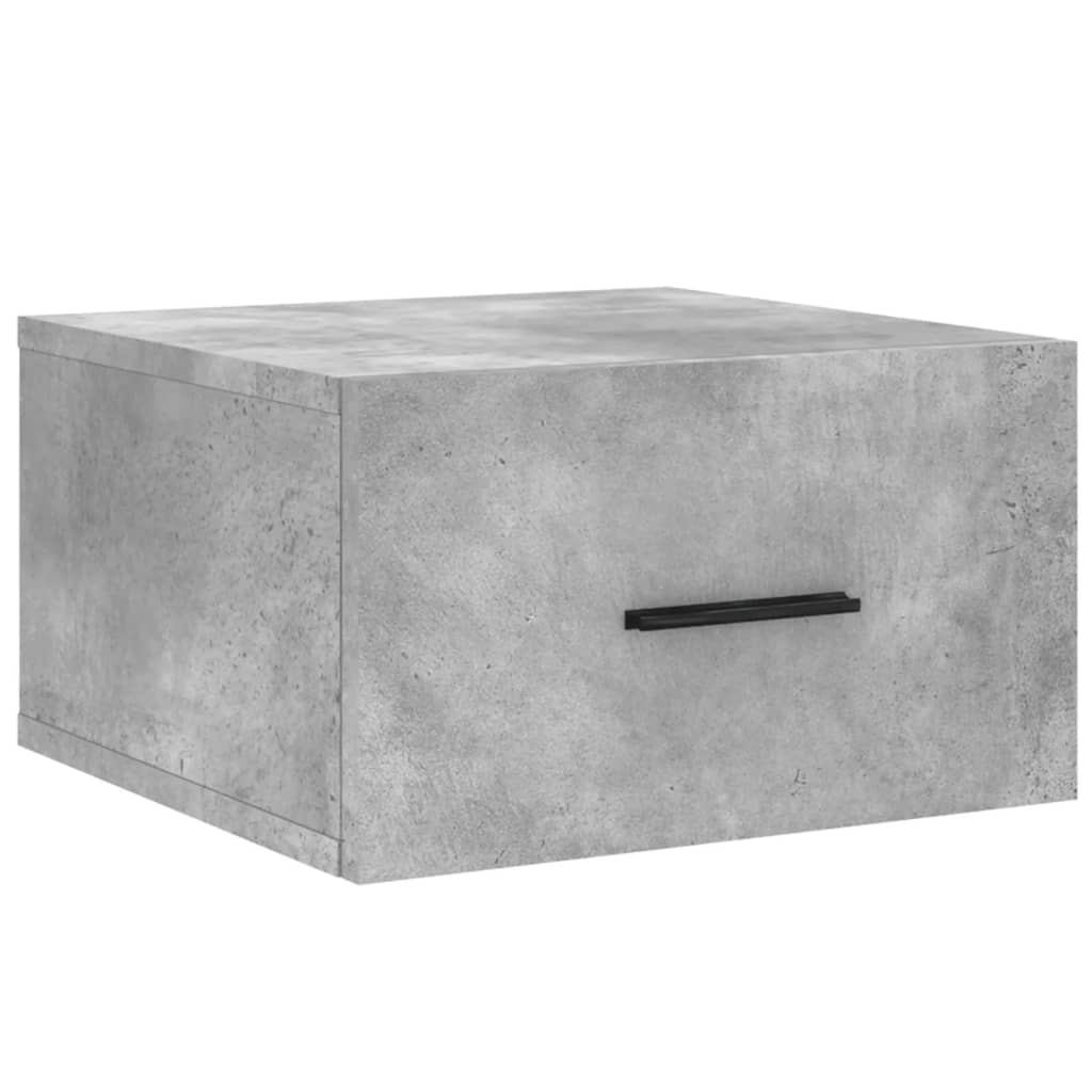 vidaXL Wall-mounted Bedside Cabinet Concrete Grey 35x35x20 cm