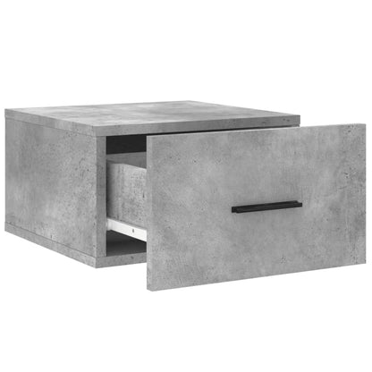 vidaXL Wall-mounted Bedside Cabinet Concrete Grey 35x35x20 cm