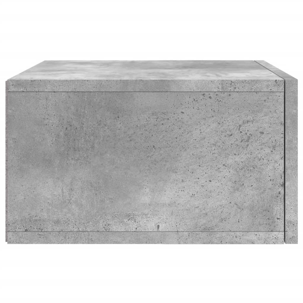 vidaXL Wall-mounted Bedside Cabinet Concrete Grey 35x35x20 cm