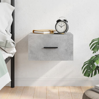 vidaXL Wall-mounted Bedside Cabinet Concrete Grey 35x35x20 cm