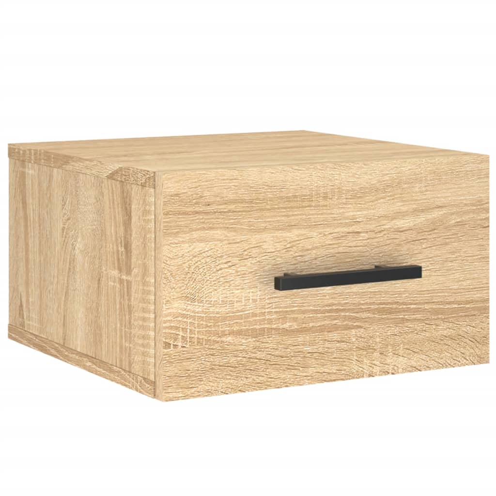 vidaXL Wall-mounted Bedside Cabinet Sonoma Oak 35x35x20 cm