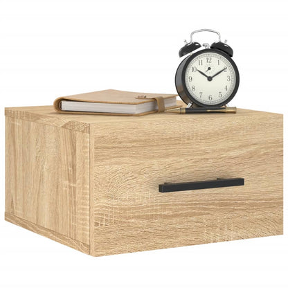 vidaXL Wall-mounted Bedside Cabinet Sonoma Oak 35x35x20 cm