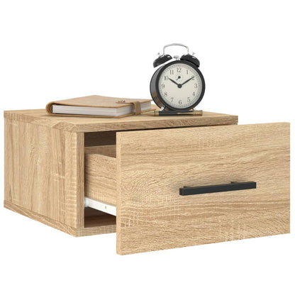 vidaXL Wall-mounted Bedside Cabinet Sonoma Oak 35x35x20 cm