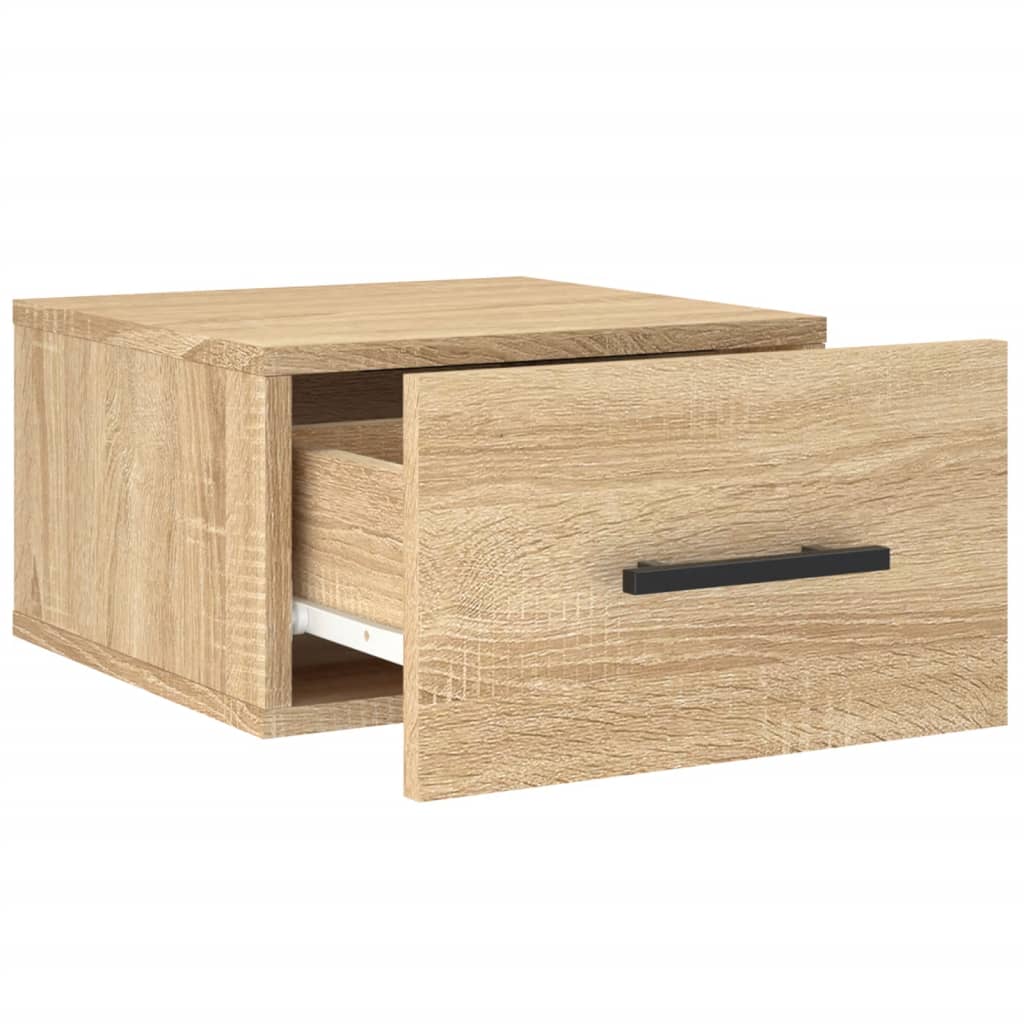 vidaXL Wall-mounted Bedside Cabinet Sonoma Oak 35x35x20 cm