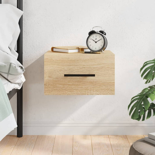 vidaXL Wall-mounted Bedside Cabinet Sonoma Oak 35x35x20 cm