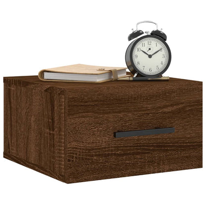 vidaXL Wall-mounted Bedside Cabinets 2 pcs Brown Oak 35x35x20 cm