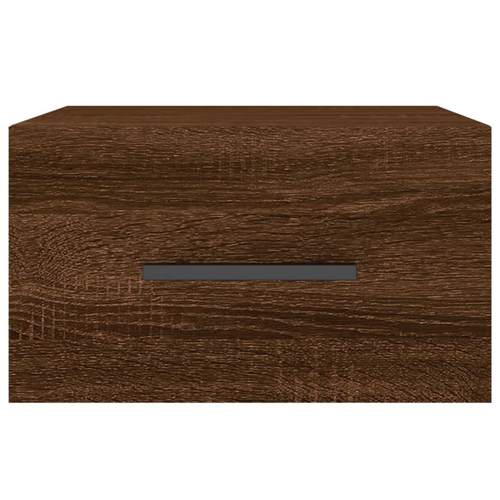 vidaXL Wall-mounted Bedside Cabinets 2 pcs Brown Oak 35x35x20 cm