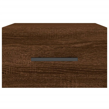 vidaXL Wall-mounted Bedside Cabinets 2 pcs Brown Oak 35x35x20 cm