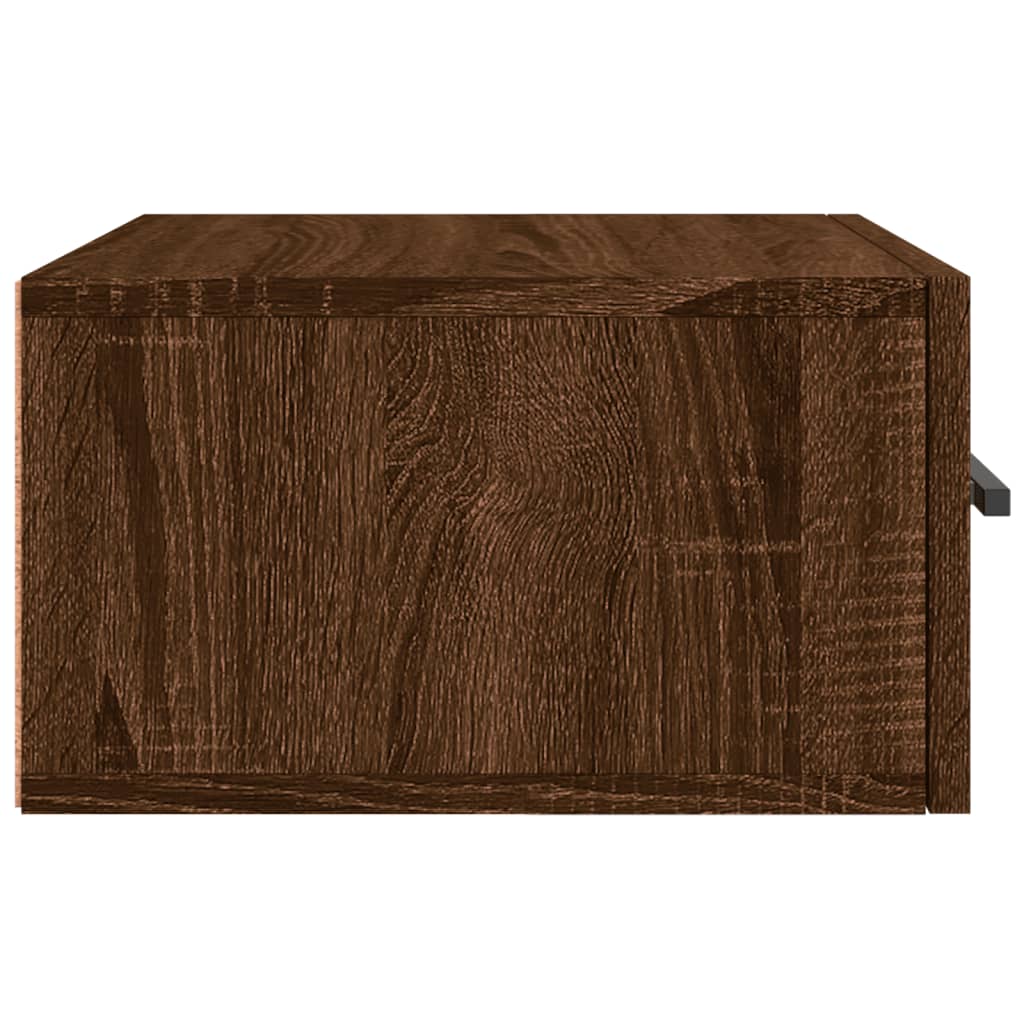 vidaXL Wall-mounted Bedside Cabinets 2 pcs Brown Oak 35x35x20 cm