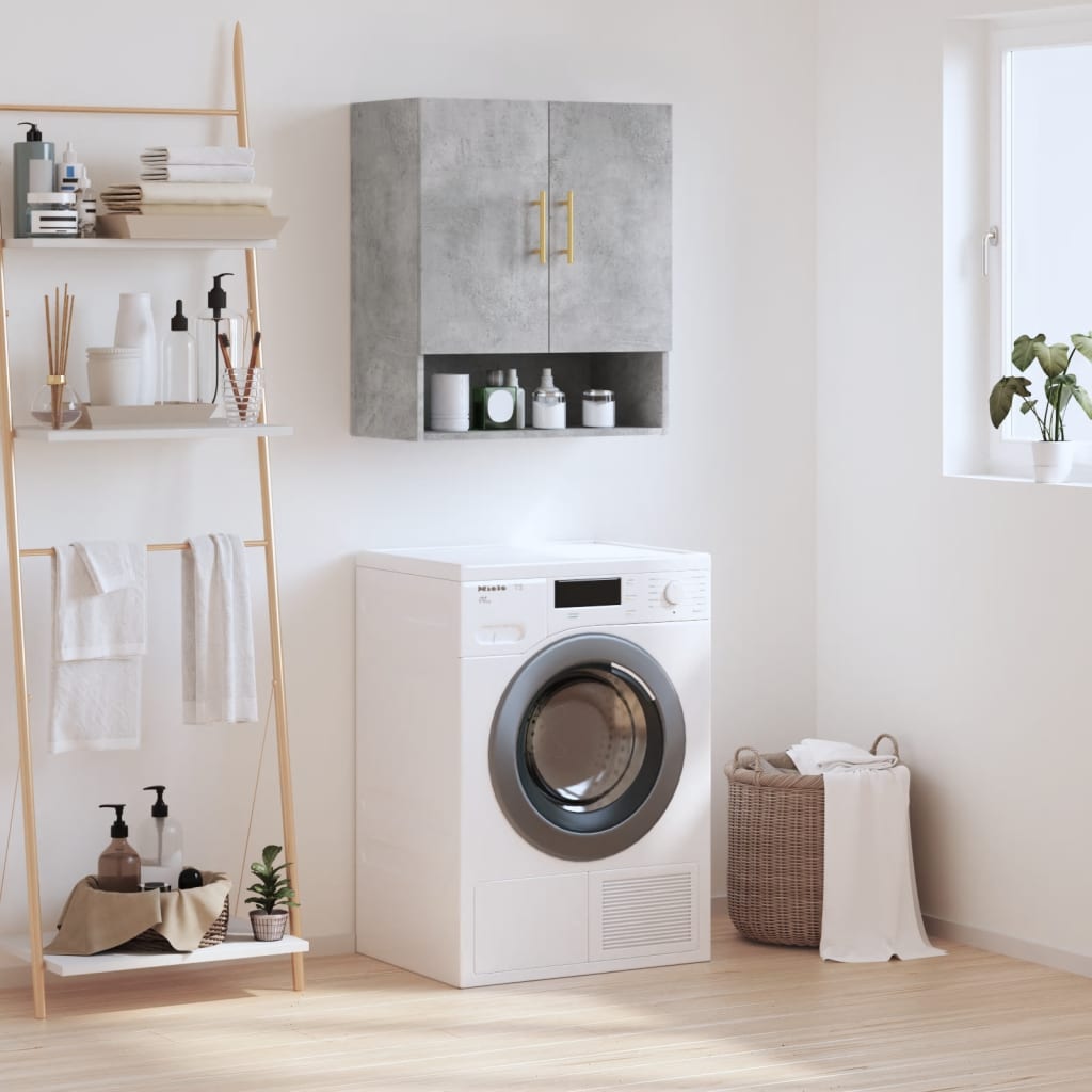 Wall Cabinet 60x31x70 cm Engineered Wood Concrete grey
