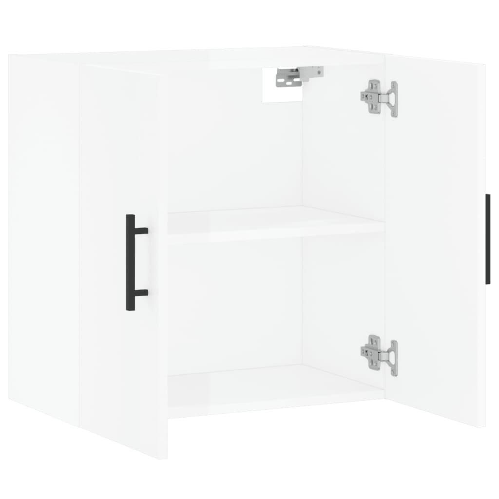 vidaXL Wall Cabinet High Gloss White 60x31x60 cm Engineered Wood