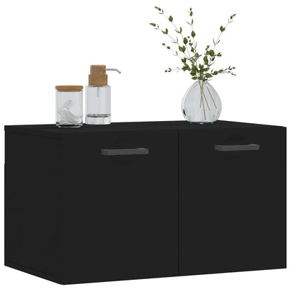 vidaXL Wall Cabinet Black 60x36.5x35 cm Engineered Wood