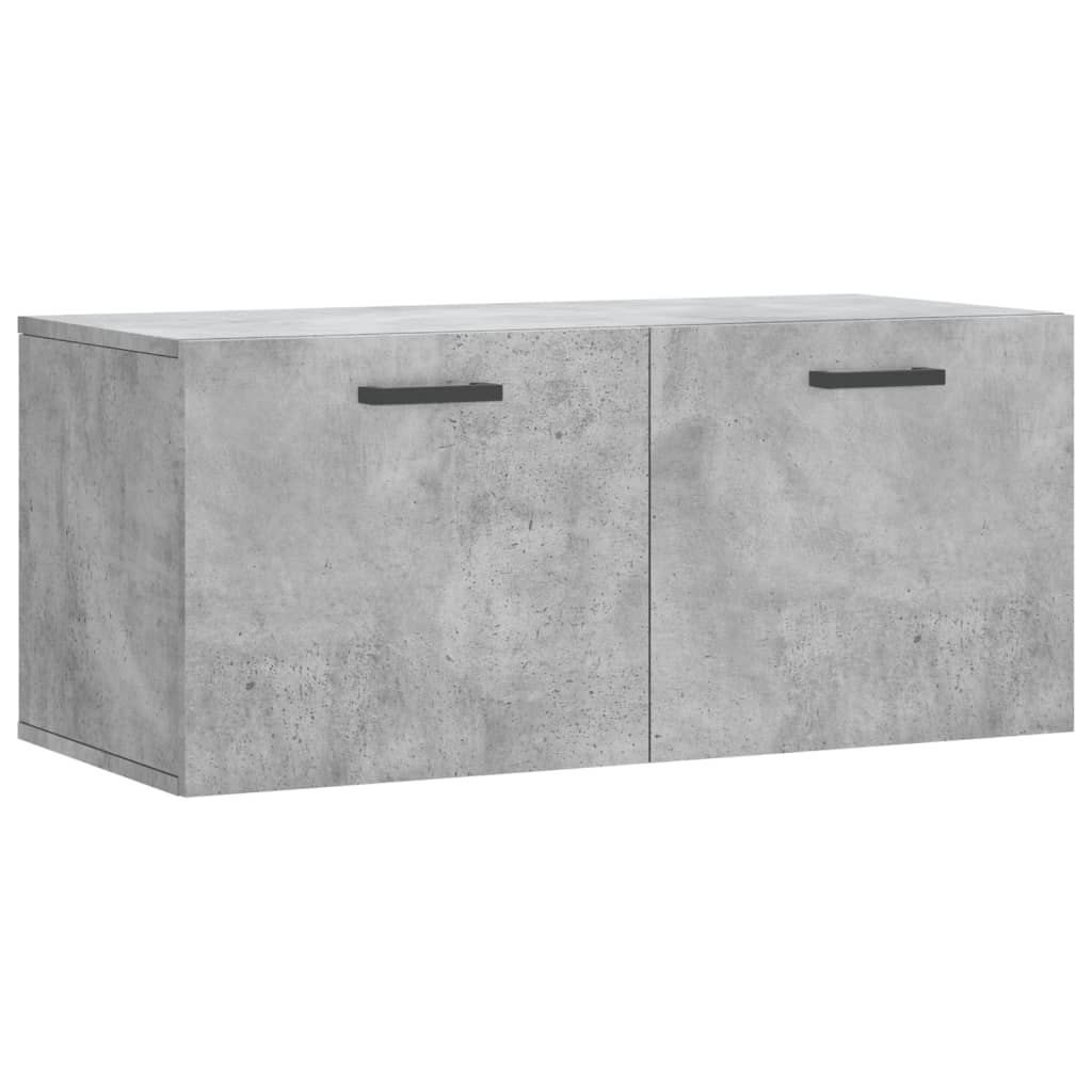 vidaXL Wall Cabinet Concrete Grey 80x36.5x35 cm Engineered Wood