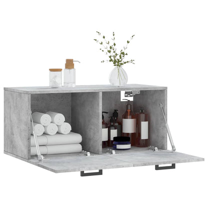 vidaXL Wall Cabinet Concrete Grey 80x36.5x35 cm Engineered Wood