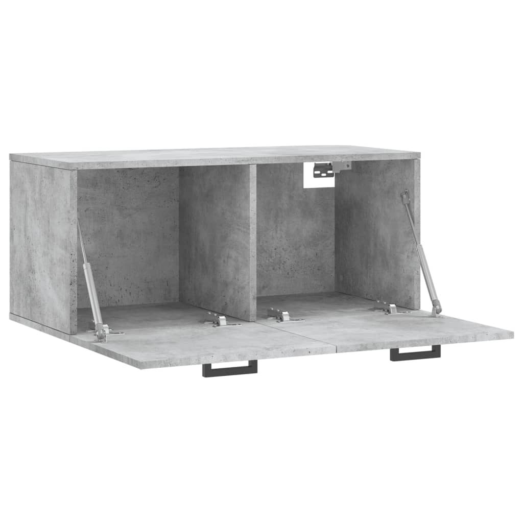 vidaXL Wall Cabinet Concrete Grey 80x36.5x35 cm Engineered Wood