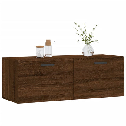 vidaXL Wall Cabinet Brown Oak 100x36.5x35 cm Engineered Wood