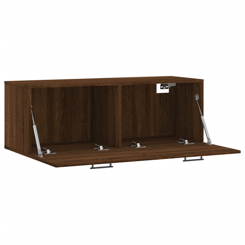 vidaXL Wall Cabinet Brown Oak 100x36.5x35 cm Engineered Wood