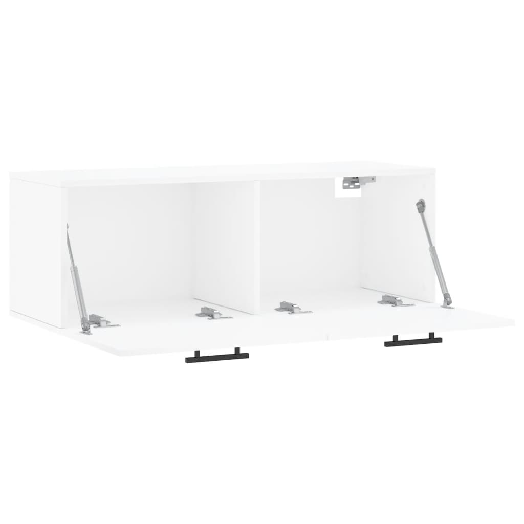 vidaXL Wall Cabinet High Gloss White 100x36.5x35 cm Engineered Wood