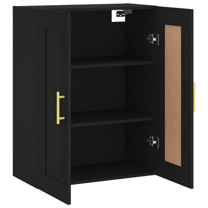 vidaXL Wall Mounted Cabinet Black 69.5x34x90 cm Engineered Wood