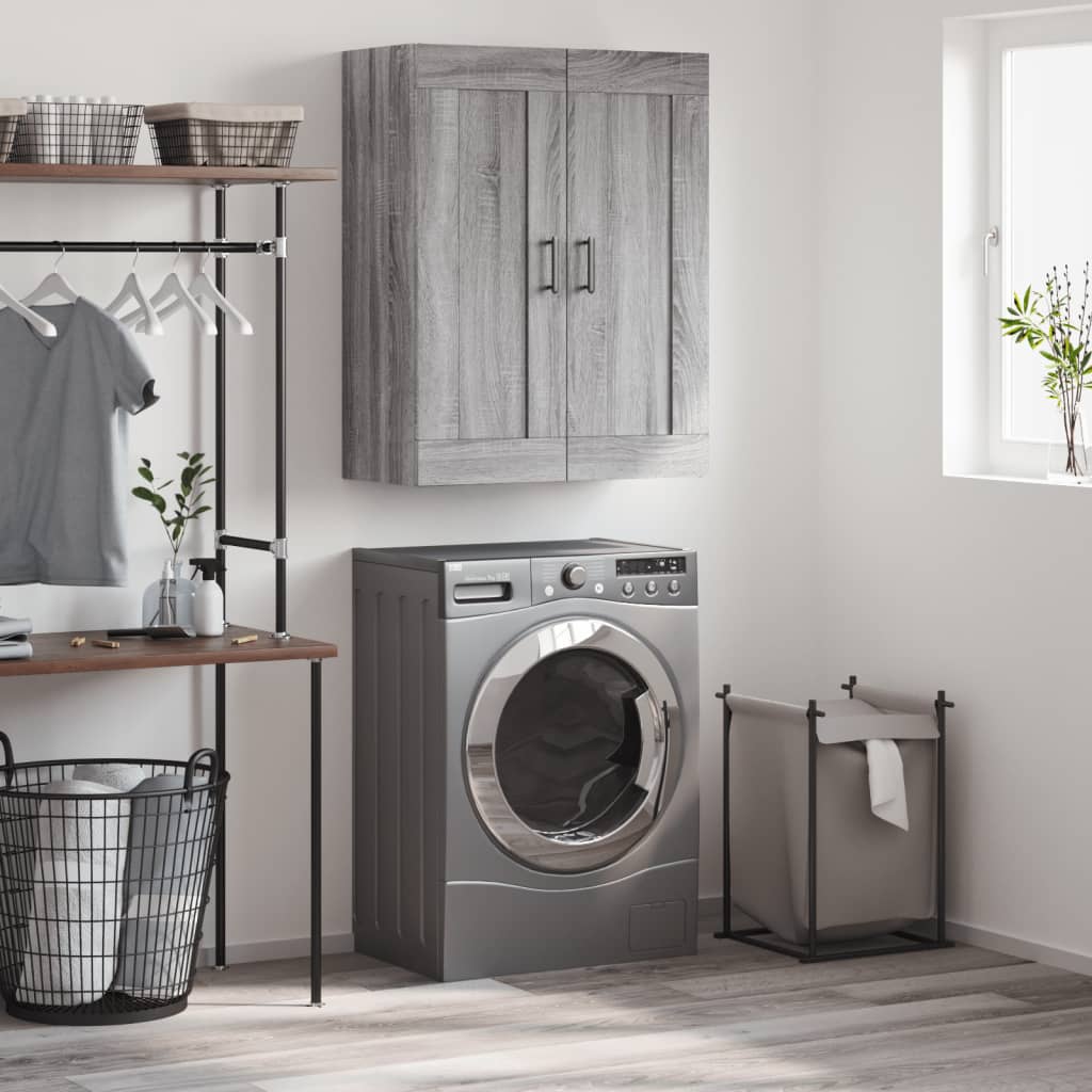 Wall Mounted Cabinet 69,5x34x90 cm Engineered Wood Grey sonoma