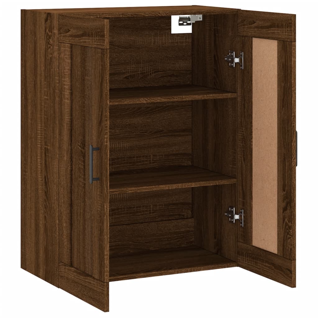 Wall Mounted Cabinet 69,5x34x90 cm Engineered Wood Brown oak