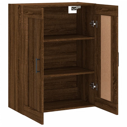 Wall Mounted Cabinet 69,5x34x90 cm Engineered Wood Brown oak