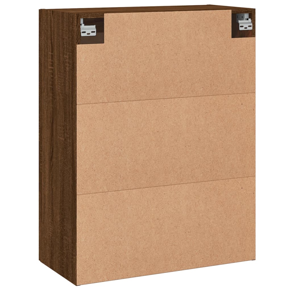 Wall Mounted Cabinet 69,5x34x90 cm Engineered Wood Brown oak