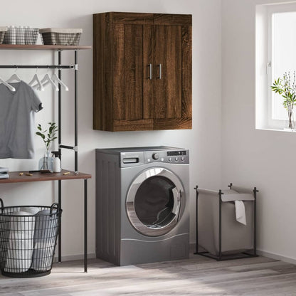 Wall Mounted Cabinet 69,5x34x90 cm Engineered Wood Brown oak
