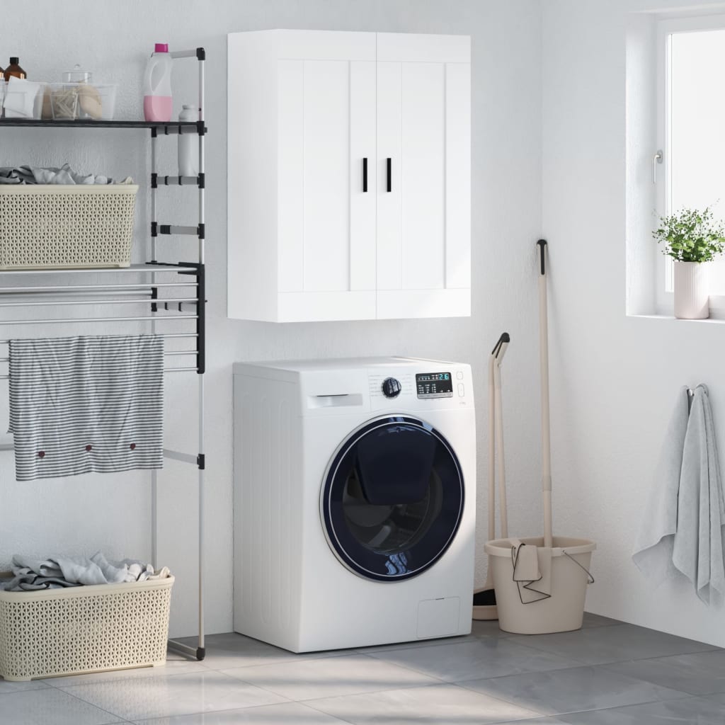 Wall Mounted Cabinet 69,5x34x90 cm Engineered Wood White