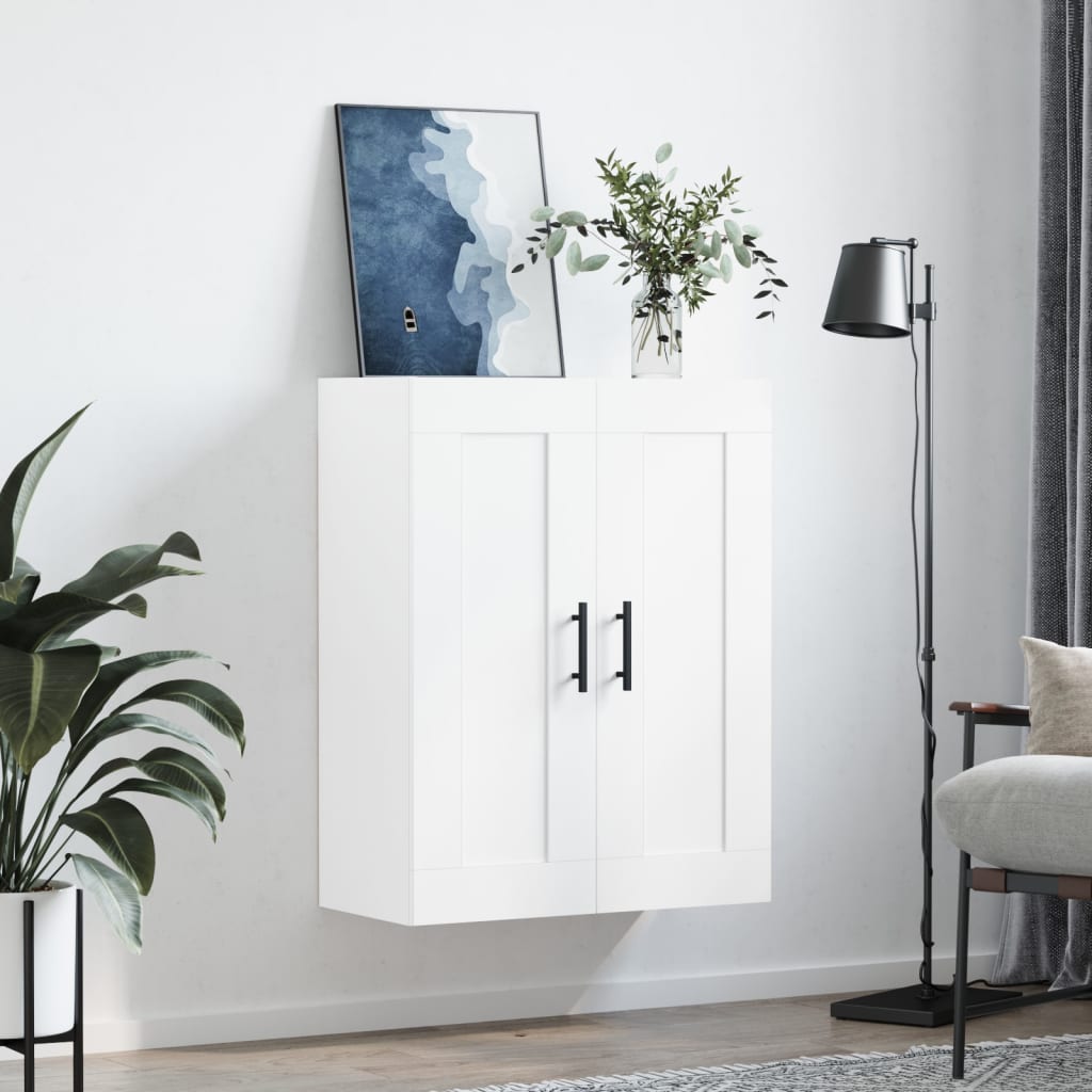 Wall Mounted Cabinet 69,5x34x90 cm Engineered Wood White