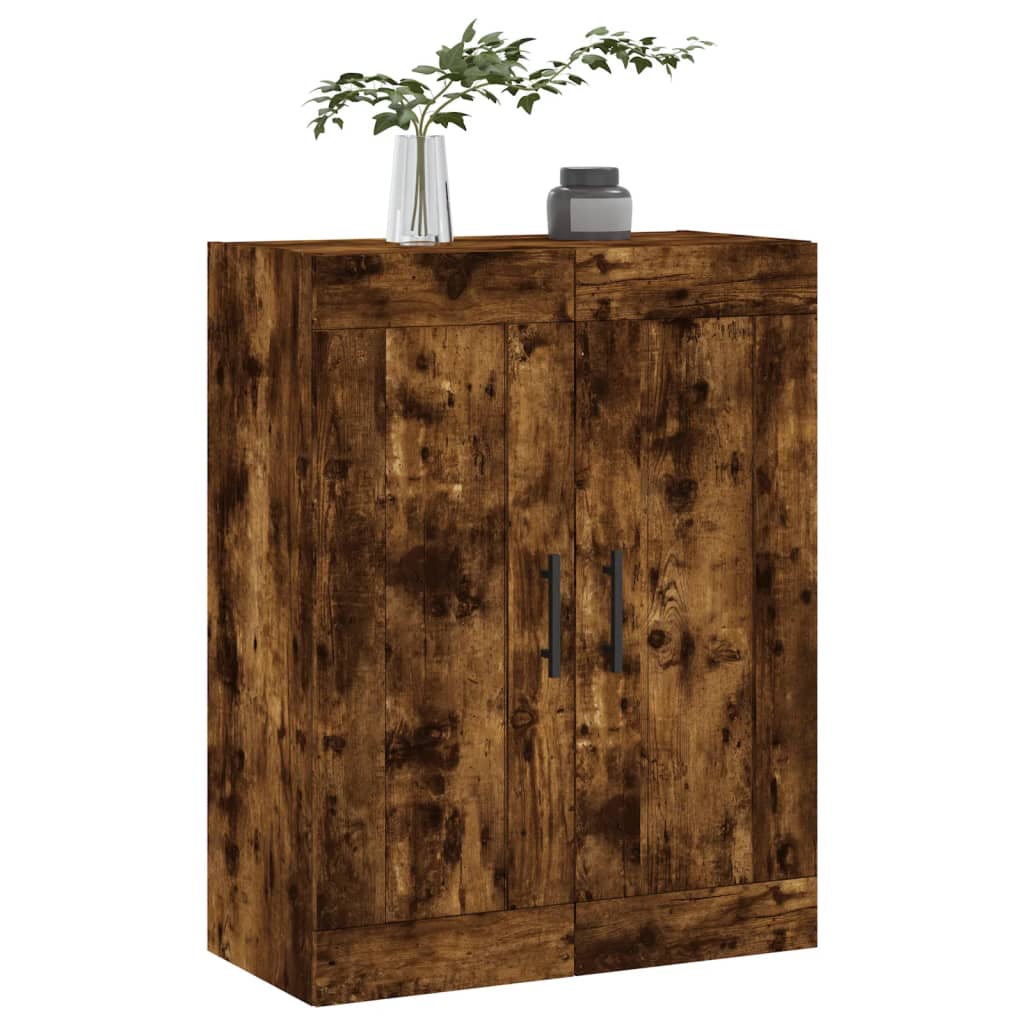 vidaXL Wall Mounted Cabinet Smoked Oak 69.5x34x90 cm Engineered Wood